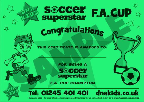 Soccer Superstar Certificate