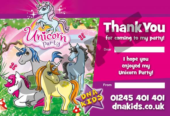 Unicorn Party Thank You