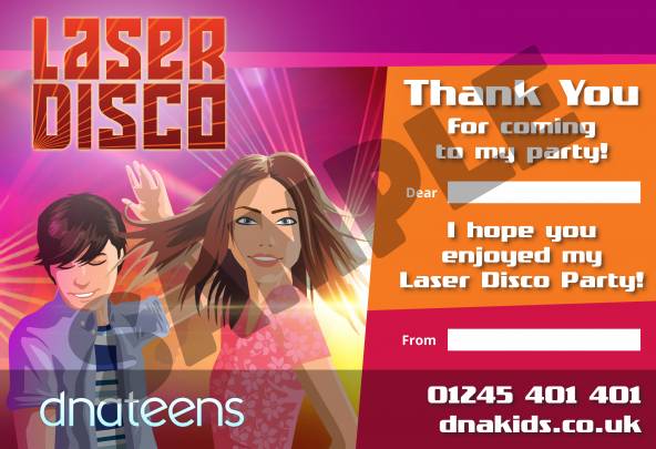 Laser Disco Party Thank You