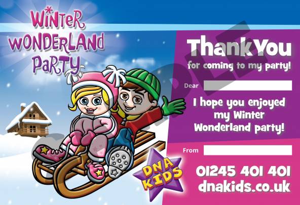 Winter Wonderland Party Thank You