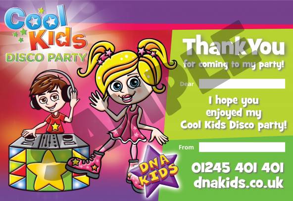 Cool Kids Disco Party Thank You