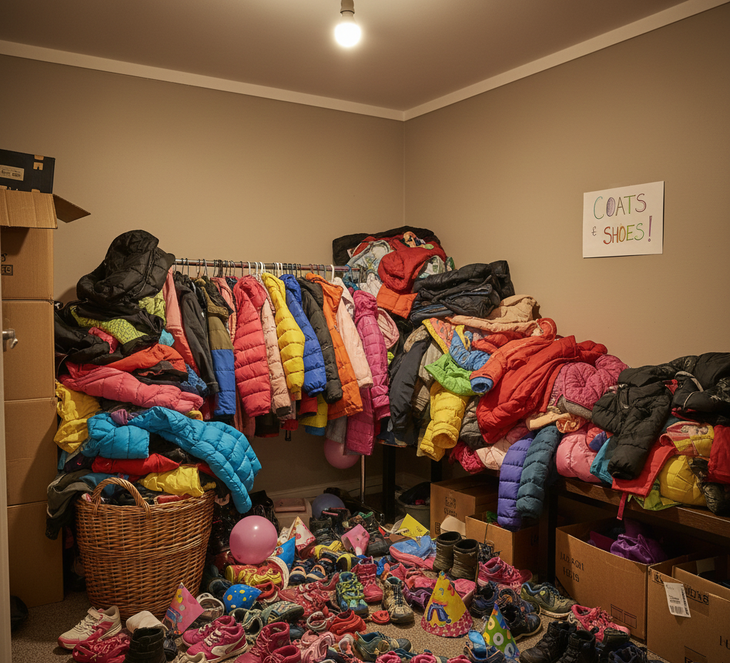 Drop-off room at kids party