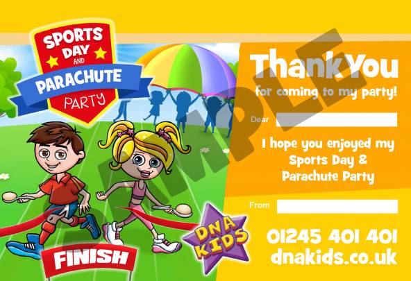 Sports Day And Parachute Party Thank You