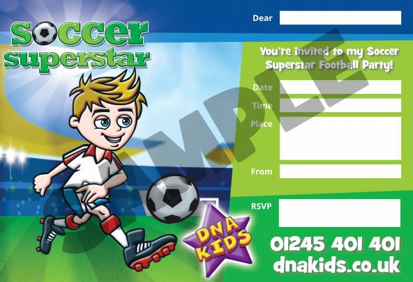 Soccer Superstar Party Invite