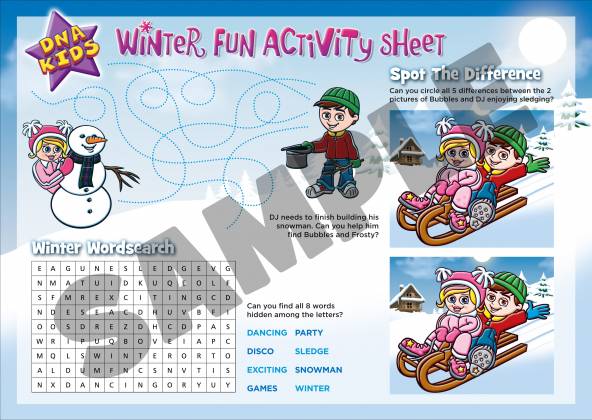 Winter Fun Activity Sheet
