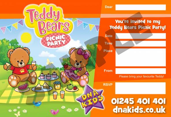 Teddy Bears Picnic Party Invite