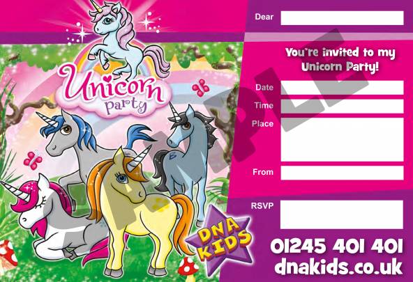 Unicorn Party Invite