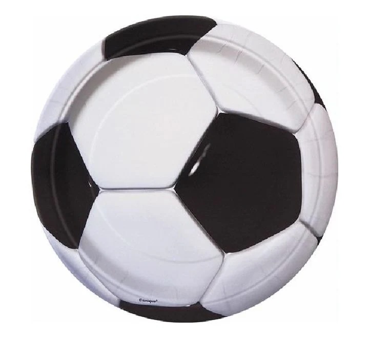 3D Football Plates (21.9cm) - pack of 8
