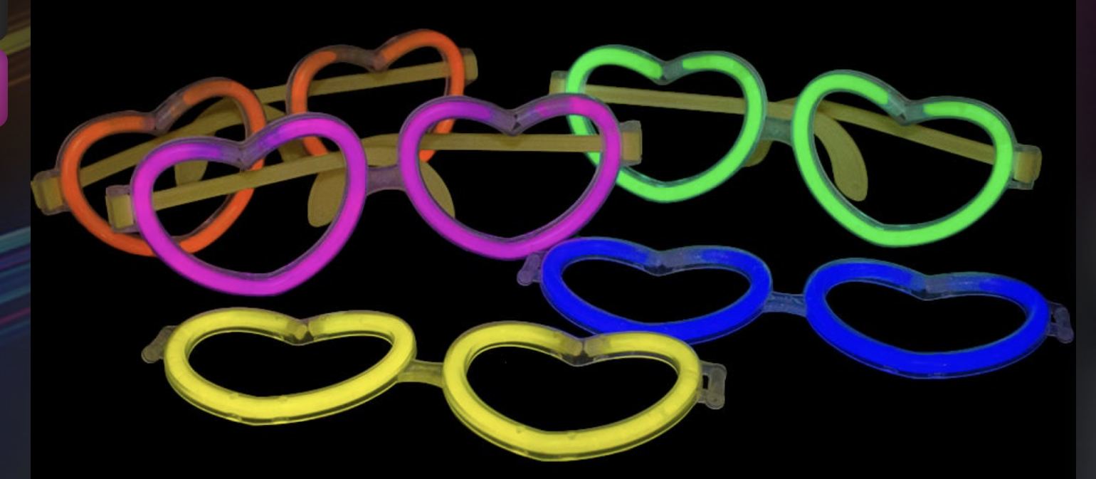 Glow Heart Glasses - each