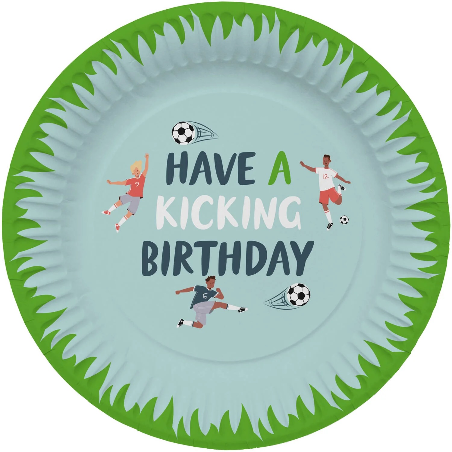 Fun Football Plates (23cm) - pack of 8