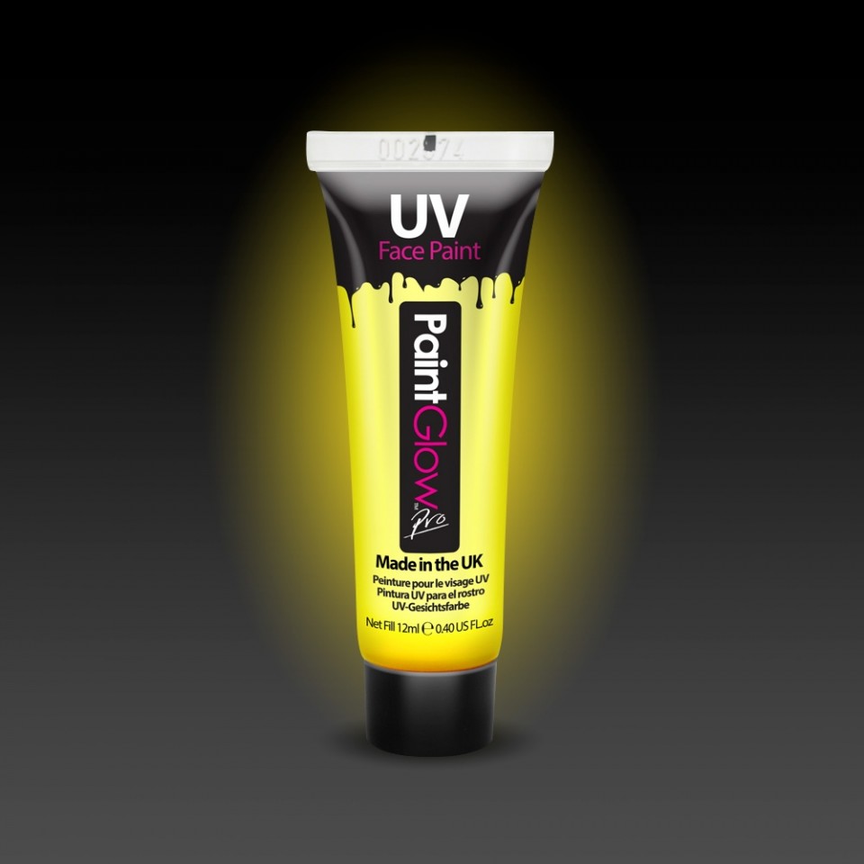 Neon Face & Body Paint, Yellow - each